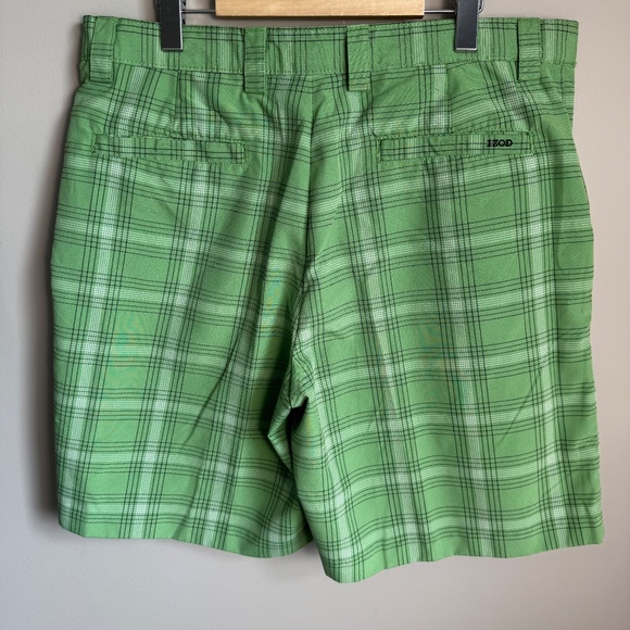 Izod Performx‎ Men's Chino Performance Plaid Golf Shorts Green 36 Outdoor FXG - Picture 5 of 14
